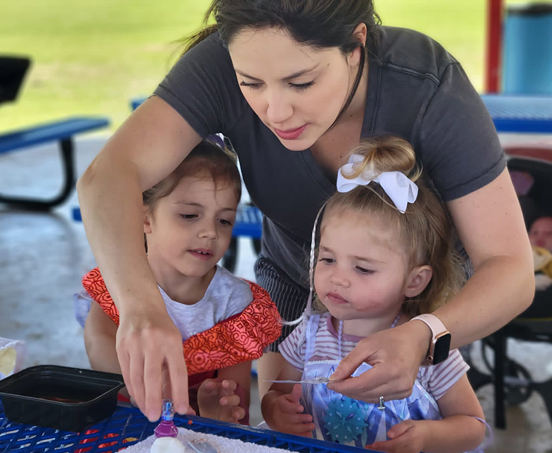 Parent Teaching Children